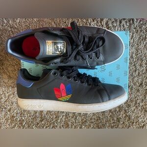Adidas Stan Smith Black Leather Sneakers